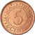 Coin, Mauritius, 5 Cents, 1993, EF(40-45), Copper Plated Steel, KM:52