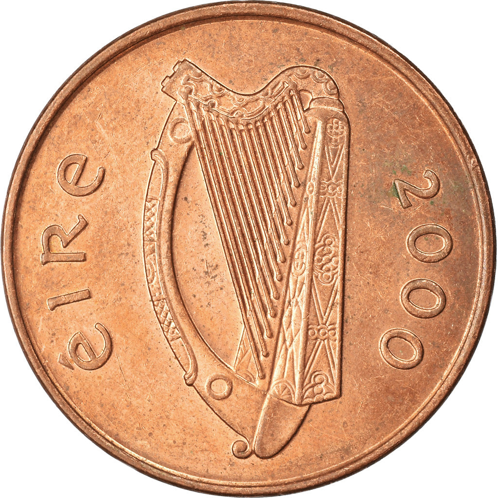 Monnaie, IRELAND REPUBLIC, 2 Pence, 2000, TTB, Copper Plated Steel, KM:21a