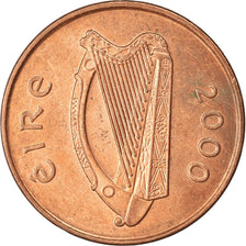 Monnaie, IRELAND REPUBLIC, 2 Pence, 2000, TTB, Copper Plated Steel, KM:21a