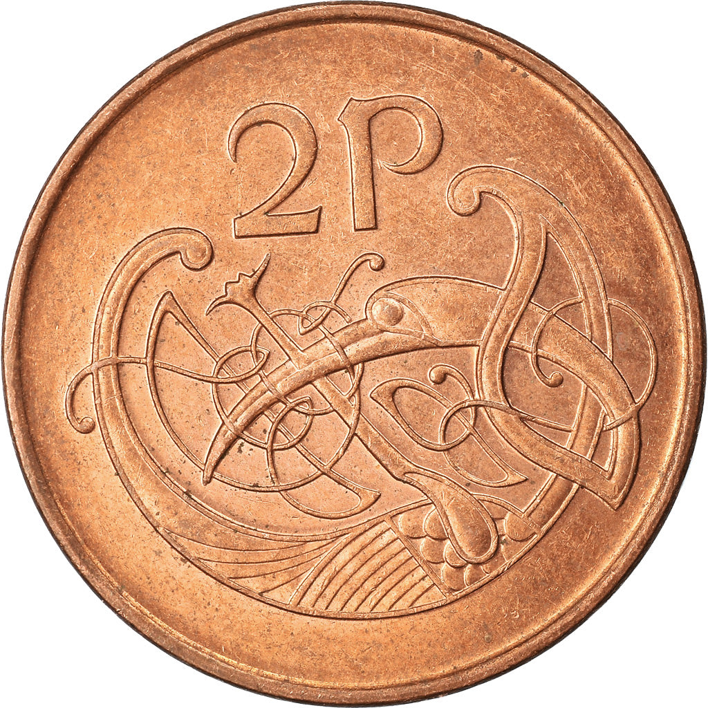 Monnaie, IRELAND REPUBLIC, 2 Pence, 2000, TTB, Copper Plated Steel, KM:21a