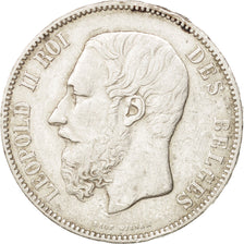 BELGIUM, 5 Francs, 5 Frank, 1873, KM #24, EF(40-45), Silver, 24.94