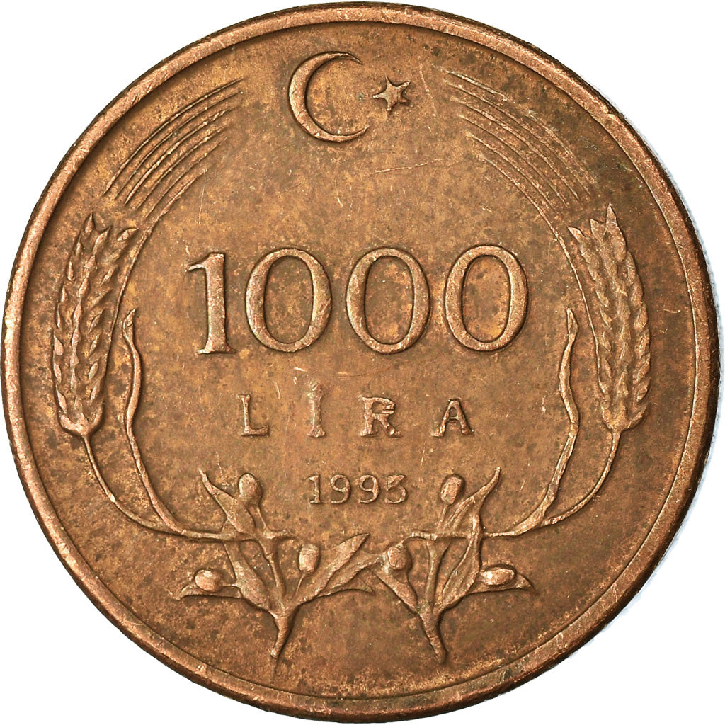 Monnaie, Turquie, 1000 Lira, 1995, TTB, Bronze Clad Brass, KM:1028