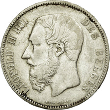 Coin, Belgium, Leopold II, 5 Francs, 5 Frank, 1874, VF(30-35), Silver, KM:24