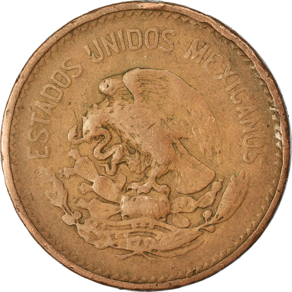 Coin, Mexico, 20 Centavos, 1944, Mexico City, EF(40-45), Bronze, KM:439
