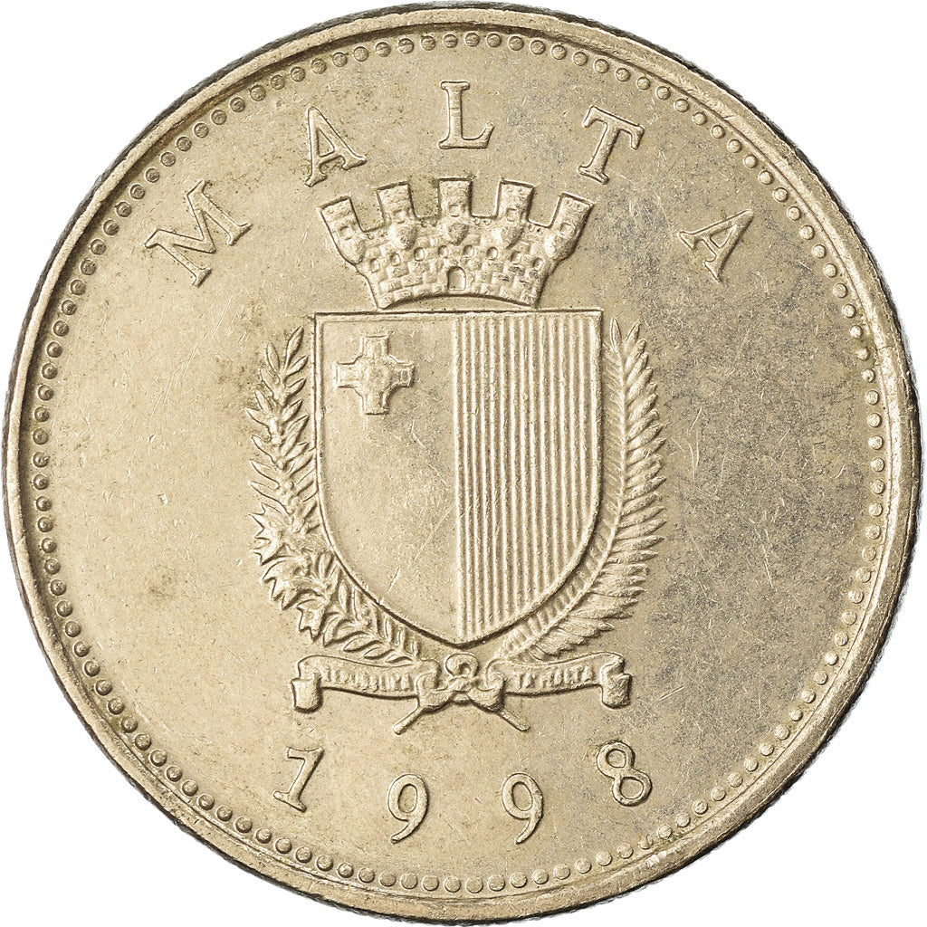 Münze, Malta, 10 Cents, 1998, SS, Copper-nickel, KM:96