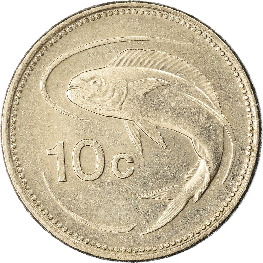 Münze, Malta, 10 Cents, 1998, SS, Copper-nickel, KM:96