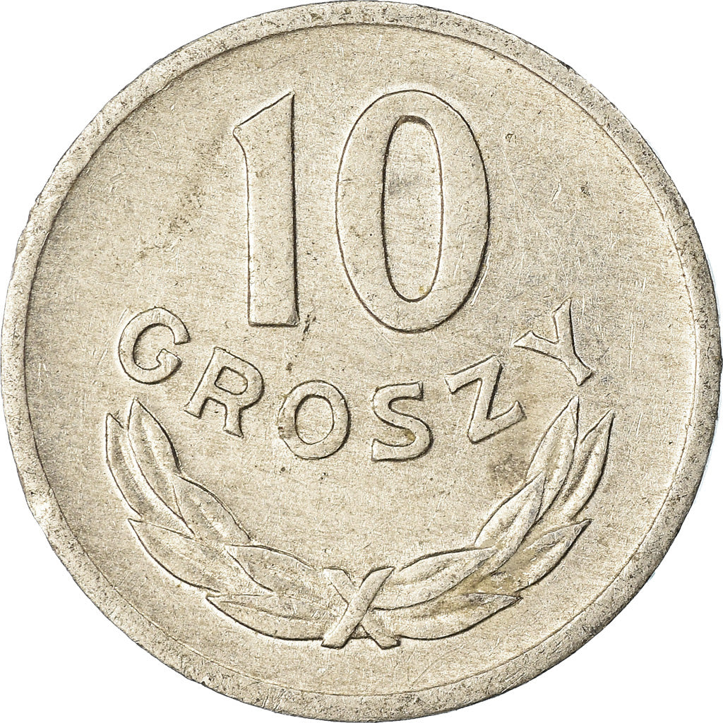 Coin, Poland, 10 Groszy, 1962, Warsaw, EF(40-45), Aluminum, KM:AA47