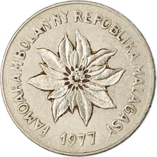 Coin, Madagascar, 5 Francs, Ariary, 1977, Paris, EF(40-45), Stainless Steel