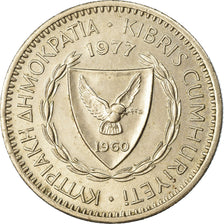 Moneta, Cipro, 25 Mils, 1977, BB, Rame-nichel, KM:40