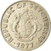 Coin, Seychelles, 50 Cents, 1977, British Royal Mint, EF(40-45), Copper-nickel
