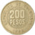 Moneta, Colombia, 200 Pesos, 1995, EF(40-45), Miedź-Nikiel-Cynk, KM:287