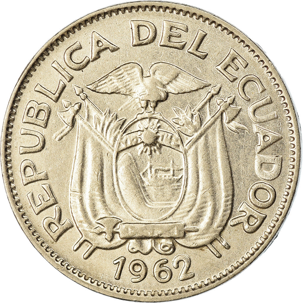 Monnaie, Équateur, 20 Centavos, 1962, TTB, Nickel Clad Steel, KM:77.1c