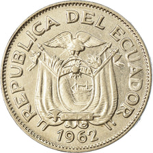 Monnaie, Équateur, 20 Centavos, 1962, TTB, Nickel Clad Steel, KM:77.1c