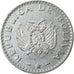 Moeda, Bolívia, 5 Centavos, 1987, EF(40-45), Aço Inoxidável, KM:201