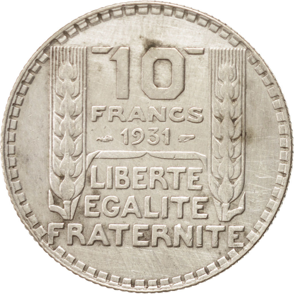 FRANCE, Turin, 10 Francs, 1931, Paris, KM #878, EF(40-45), Silver, 28, Gadoury..