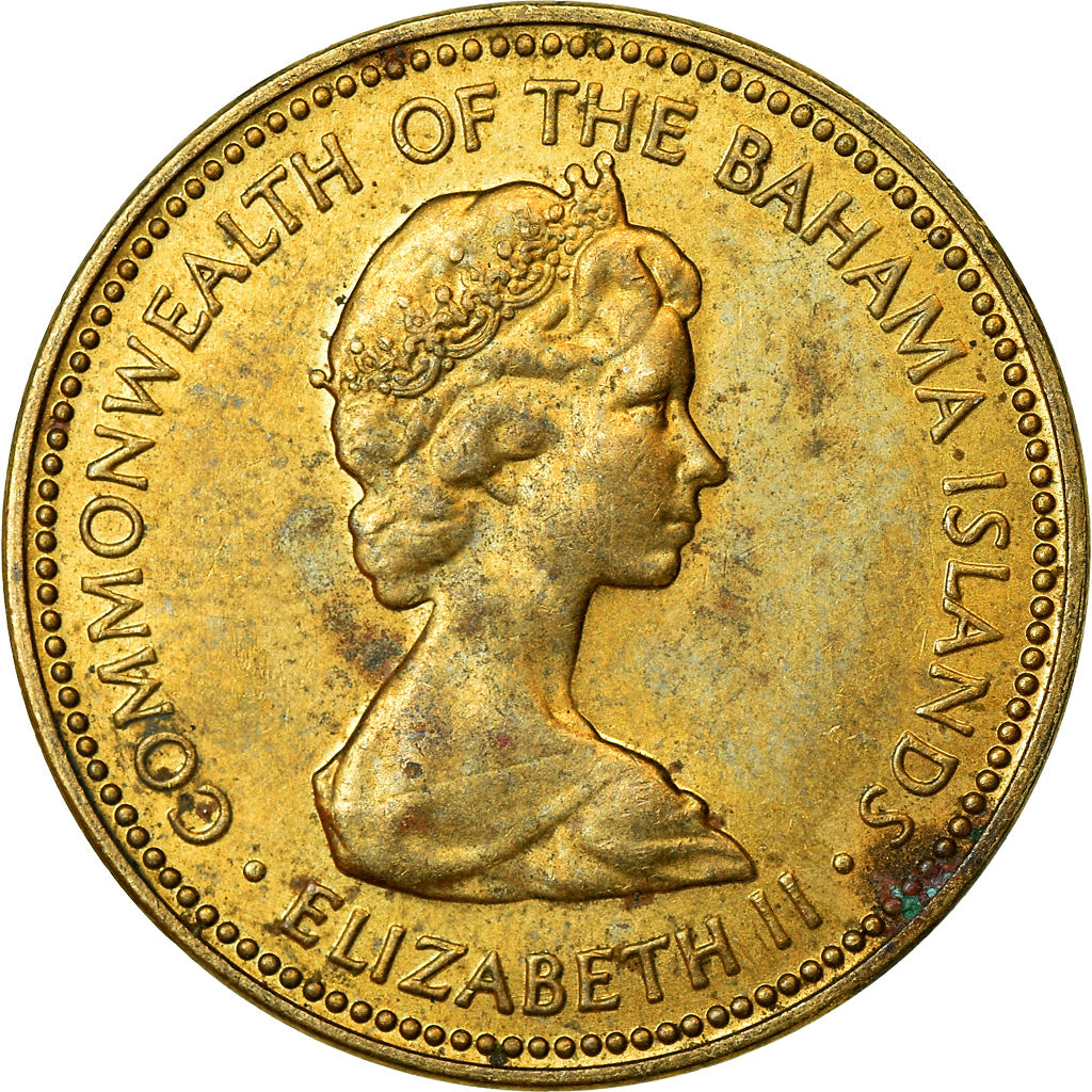 Coin, Bahamas, Elizabeth II, Cent, 1973, Franklin Mint, EF(40-45), Brass, KM:16