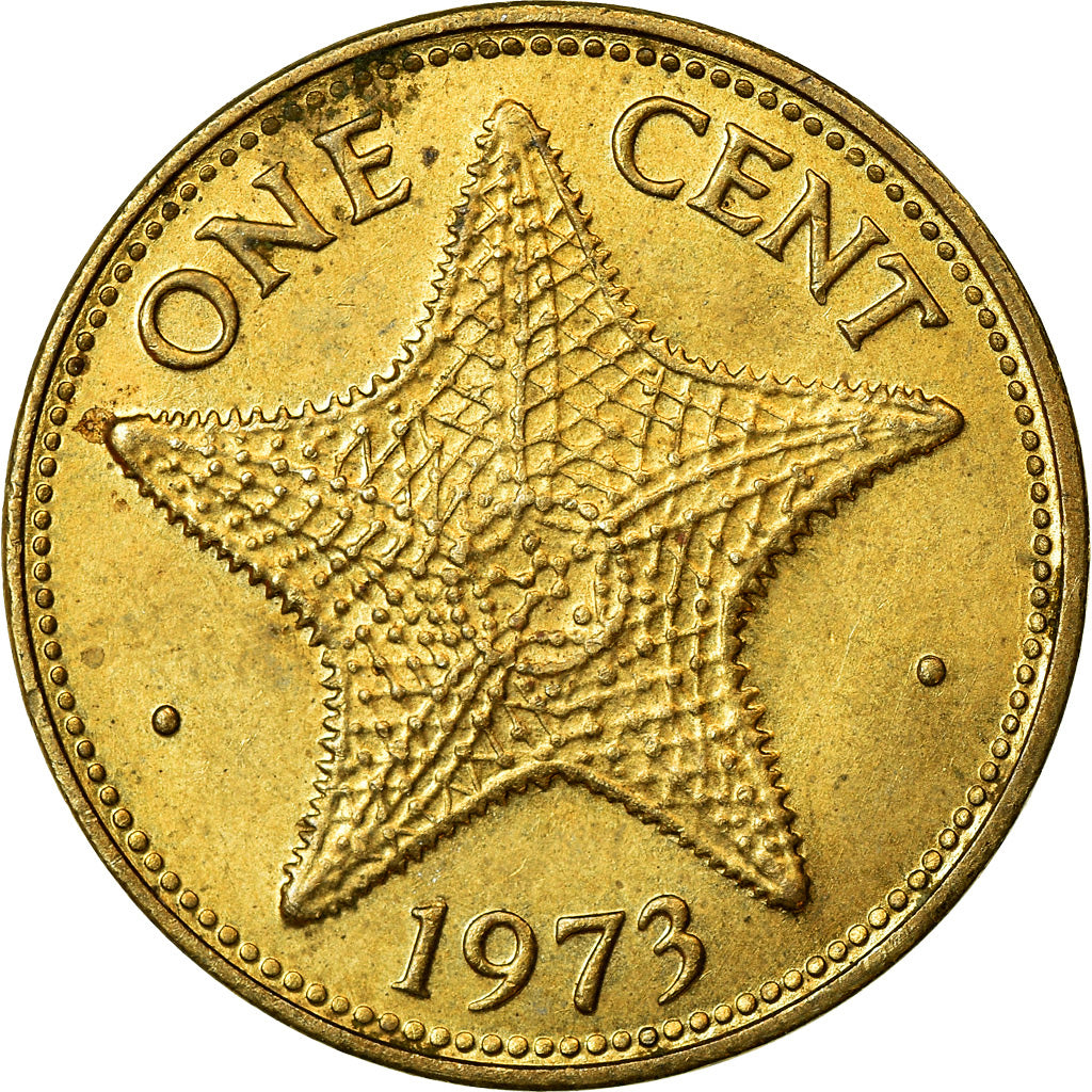 Coin, Bahamas, Elizabeth II, Cent, 1973, Franklin Mint, EF(40-45), Brass, KM:16