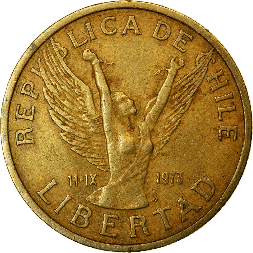 Moneta, Cile, 10 Pesos, 1984, Santiago, BB, Alluminio-bronzo, KM:218.1