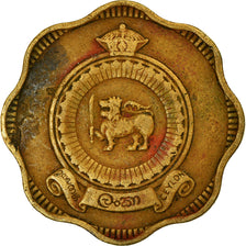Moneta, Ceylon, Elizabeth II, 10 Cents, 1963, BB, Nichel-ottone, KM:130