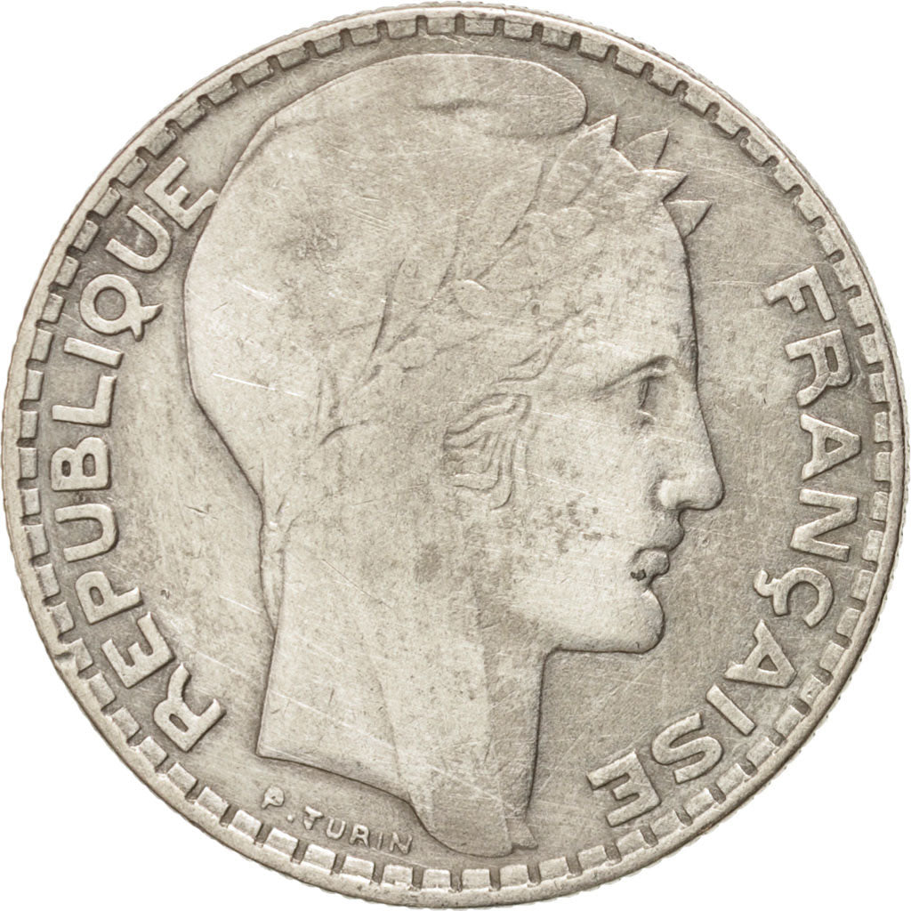 FRANCE, Turin, 10 Francs, 1931, Paris, KM #878, EF(40-45), Silver, 28, Gadoury..