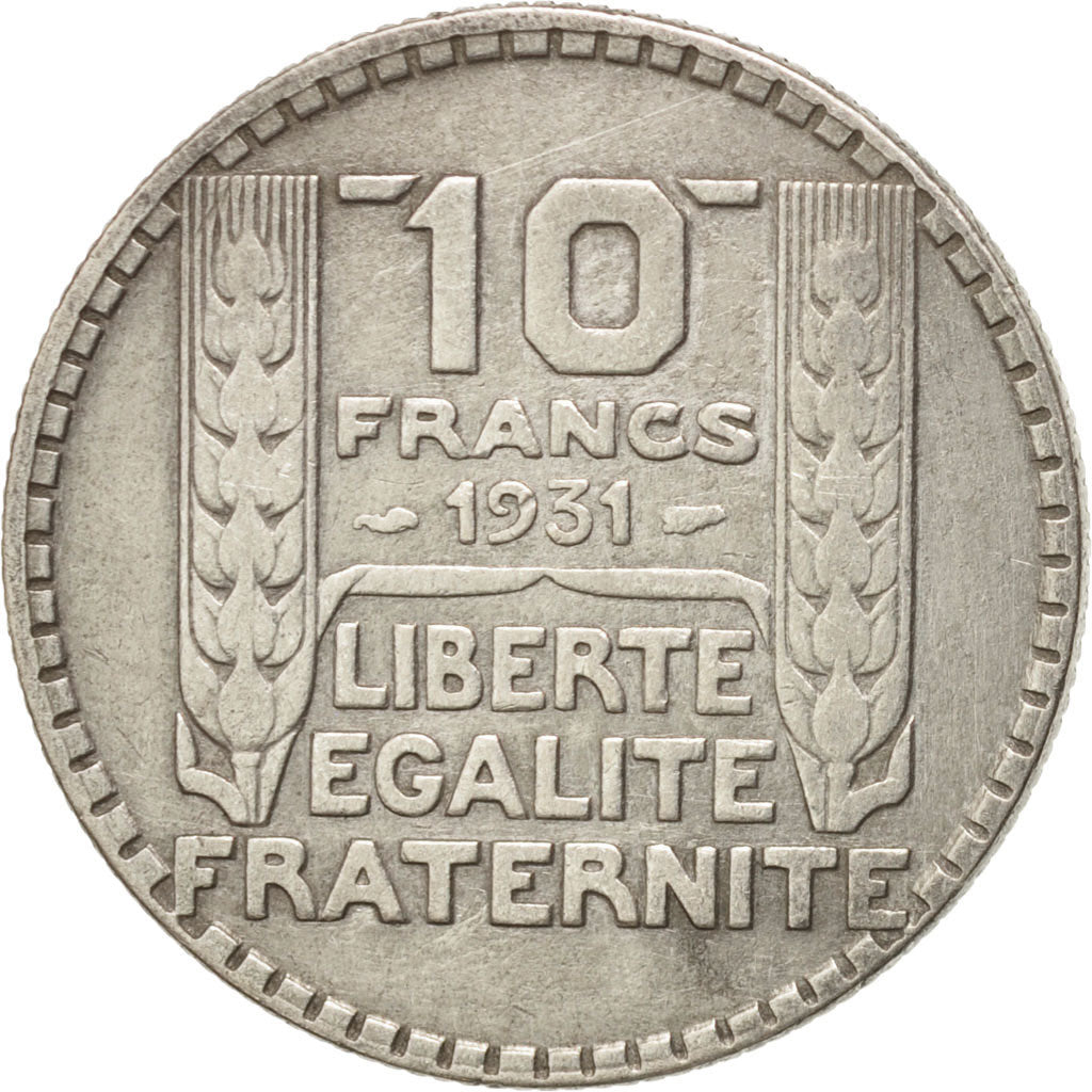 FRANCE, Turin, 10 Francs, 1931, Paris, KM #878, EF(40-45), Silver, 28, Gadoury..