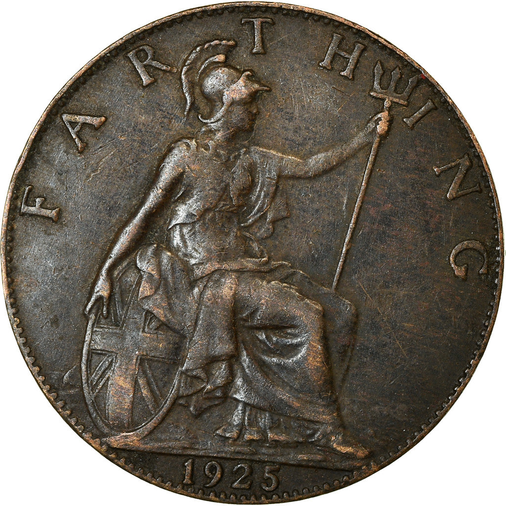 Münze, Großbritannien, George V, Farthing, 1925, S, Bronze, KM:808.2