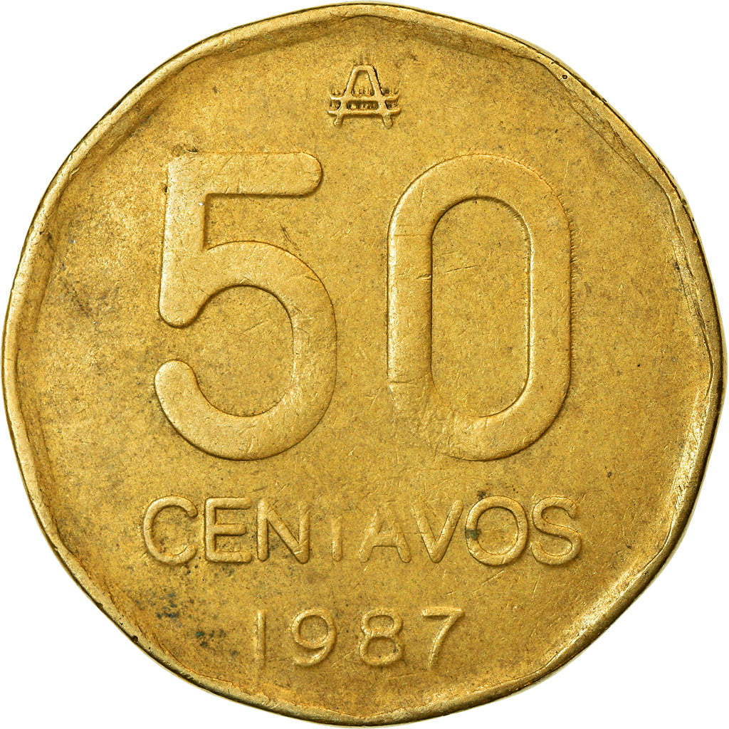 Moneta, Argentina, 50 Centavos, 1987, BB, Ottone, KM:99