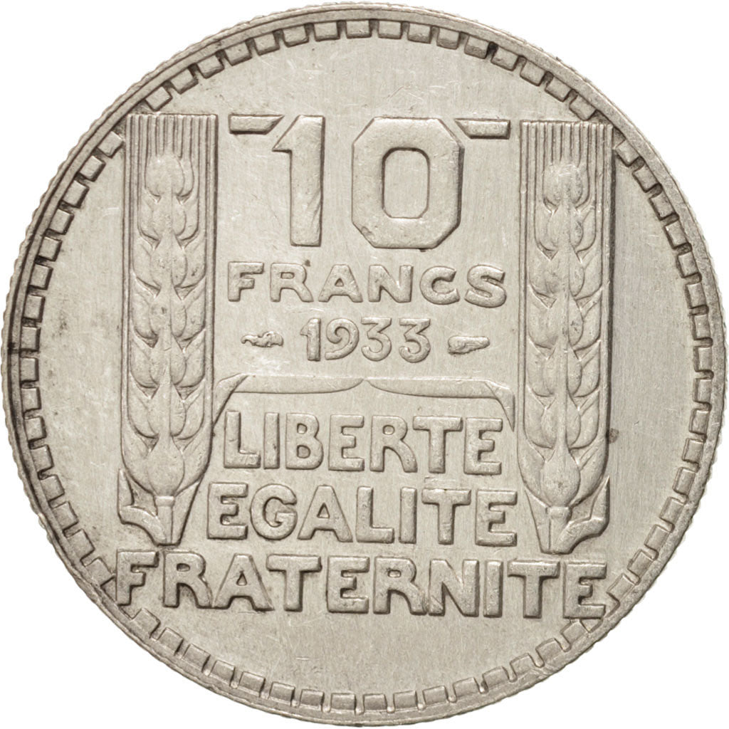 FRANCE, Turin, 10 Francs, 1933, KM #878, AU(50-53), Silver, 28, Gadoury #801,...