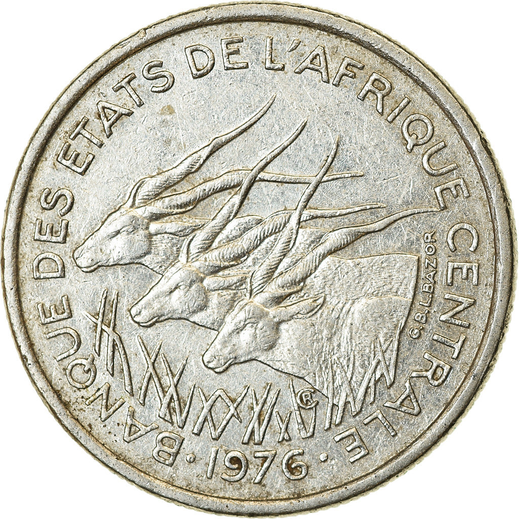 Monnaie, États de l'Afrique centrale, 50 Francs, 1976, Paris, TTB, Nickel