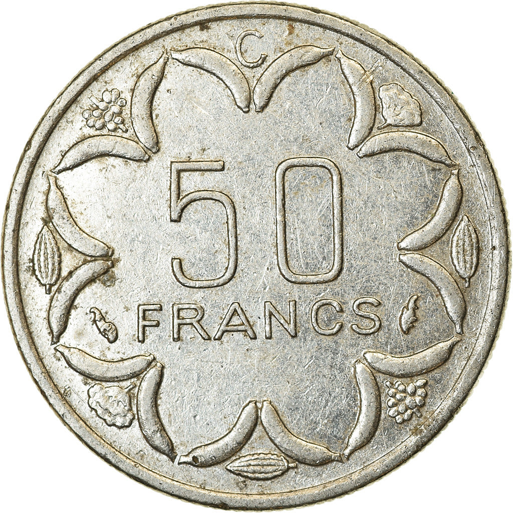Monnaie, États de l'Afrique centrale, 50 Francs, 1976, Paris, TTB, Nickel
