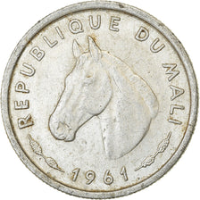 Moneta, Mali, 10 Francs, 1961, EF(40-45), Aluminium, KM:3