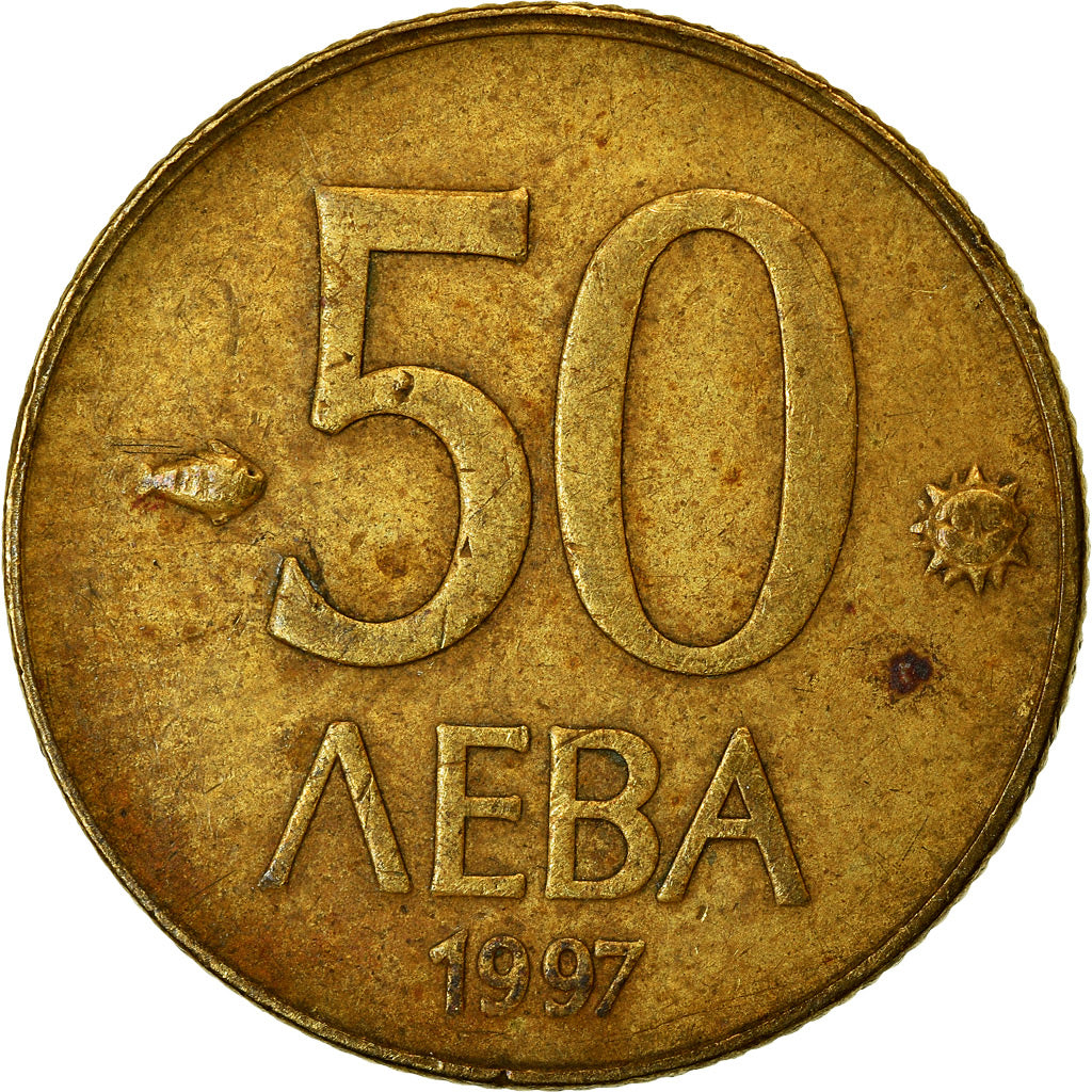 Coin, Bulgaria, 50 Leva, 1997, EF(40-45), Brass, KM:225