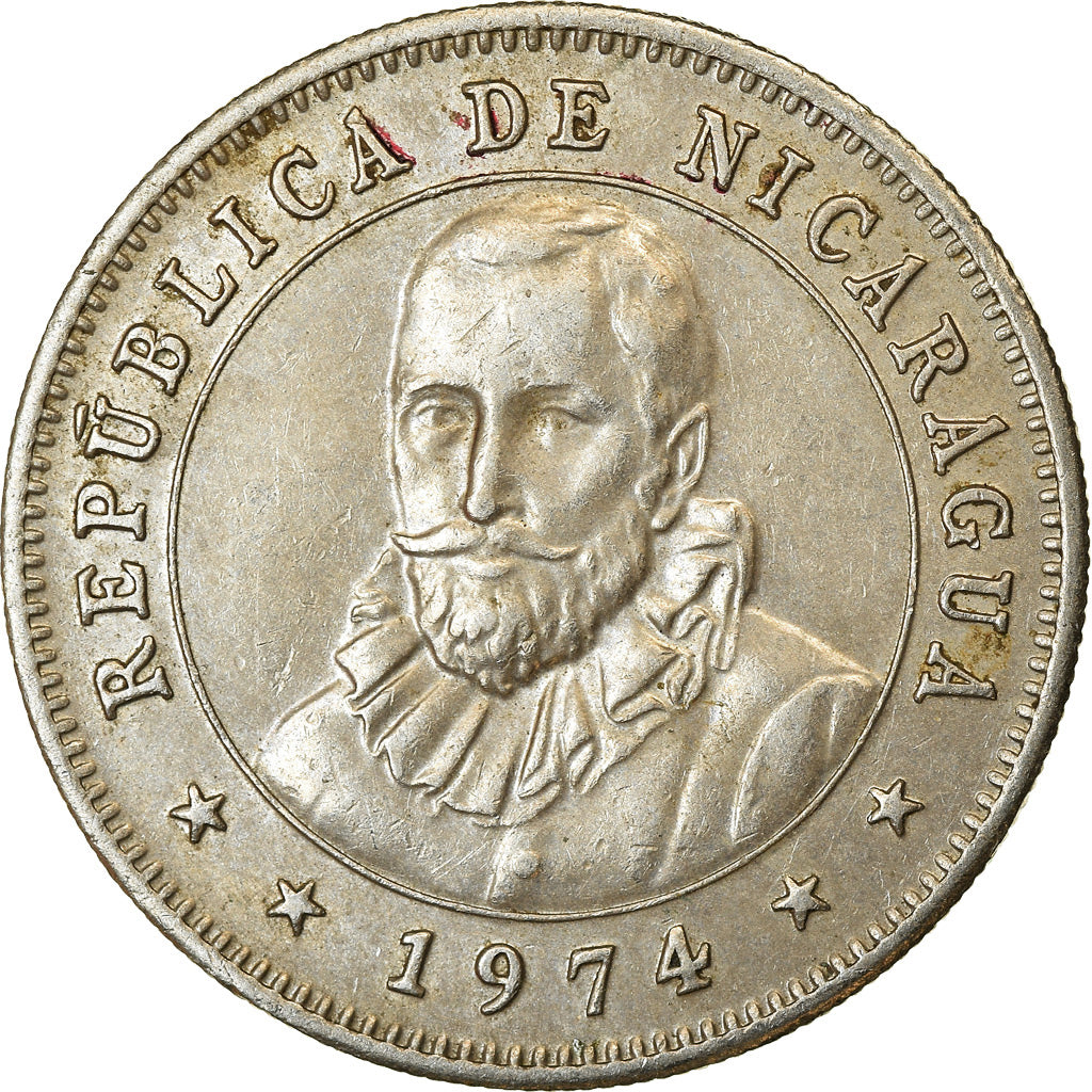 Coin, Nicaragua, 25 Centavos, 1974, EF(40-45), Copper-nickel, KM:18.3