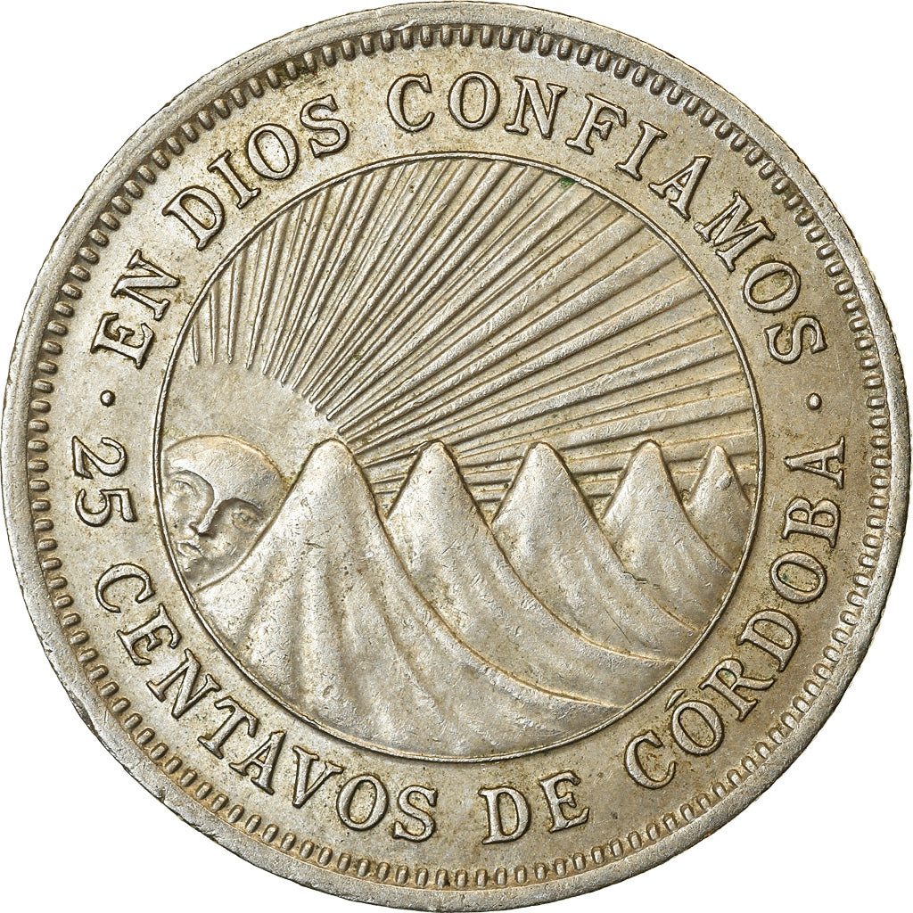 Coin, Nicaragua, 25 Centavos, 1974, EF(40-45), Copper-nickel, KM:18.3