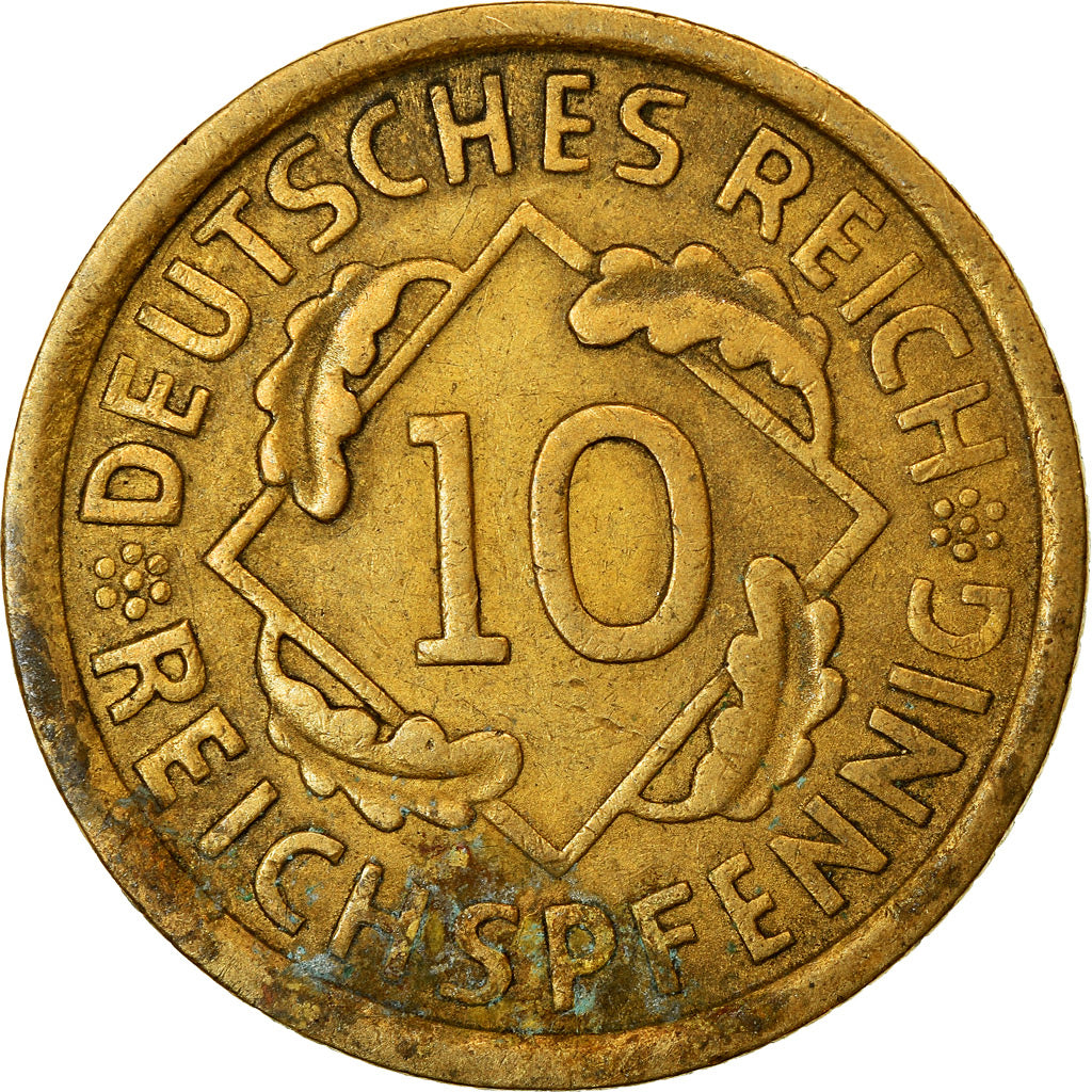 Moneta, GERMANIA, REPUBBLICA DI WEIMAR, 10 Reichspfennig, 1936, Munich, BB