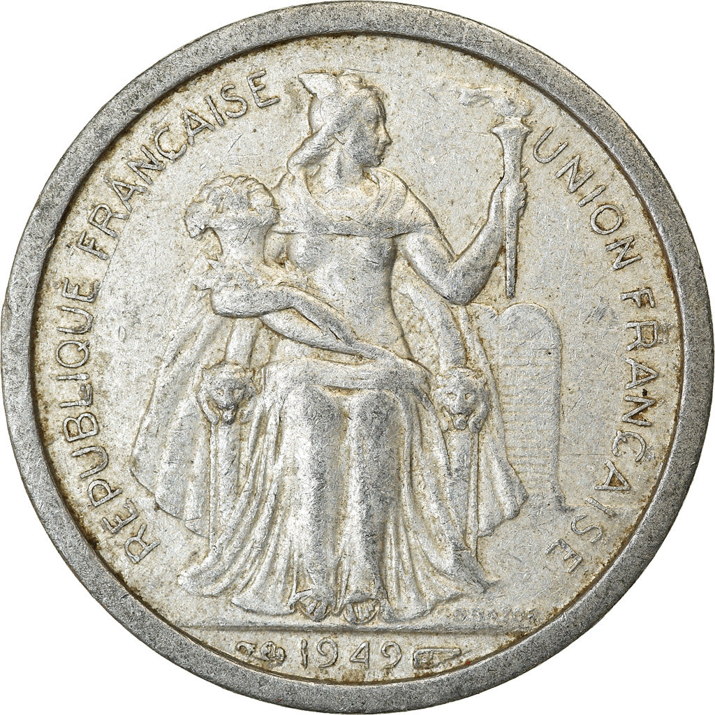 Moneta, OCEANIA FRANCESE, Franc, 1949, BB, Alluminio, KM:2