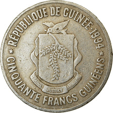 Moneta, Guinea, 50 Francs, 1994, BB, Rame-nichel, KM:63
