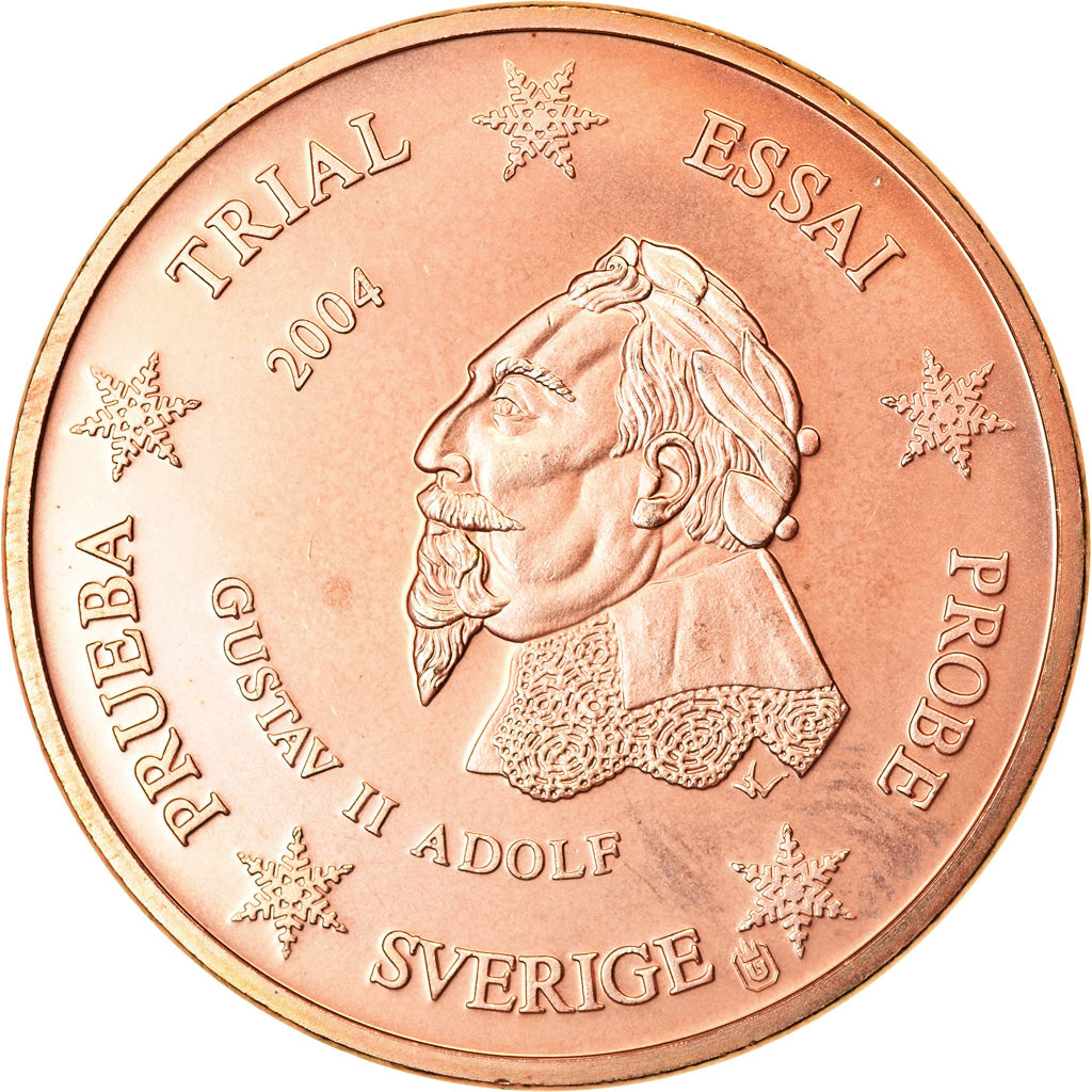Sweden, 5 Euro Cent, 2004, unofficial private coin, MS(63), Copper Plated Steel
