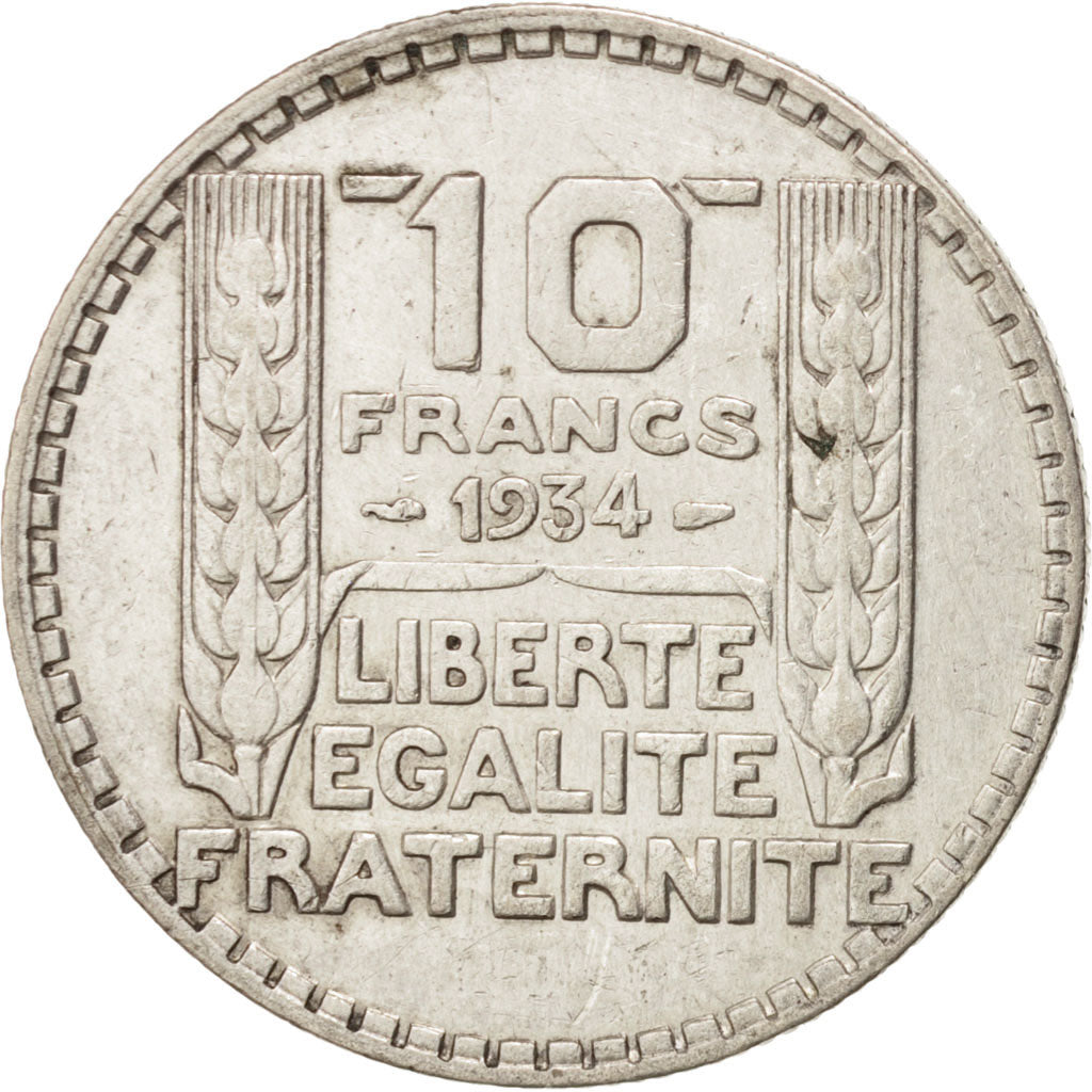 Moneta, Francia, Turin, 10 Francs, 1934, BB+, Argento, KM:878, Gadoury:801