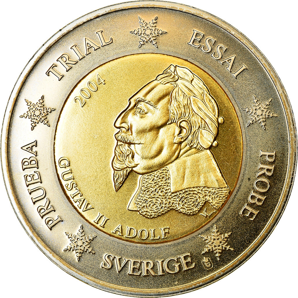 Schweden, 2 Euro, 2004, unofficial private coin, UNZ, Bi-Metallic