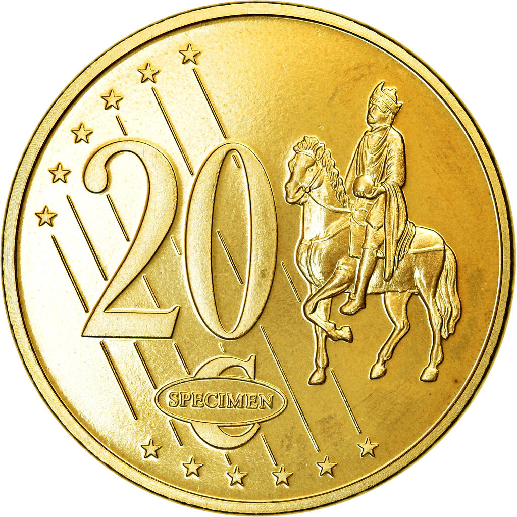 Danimarca, 20 Euro Cent, 2002, unofficial private coin, SPL, Ottone