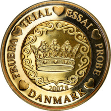 Dänemark, 2 Euro, 2002, unofficial private coin, UNZ, Bi-Metallic