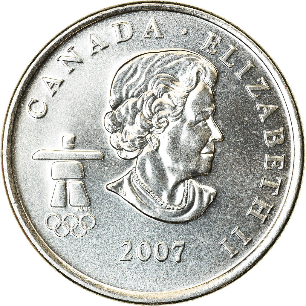 Münze, Kanada, Elizabeth II, Curling, 25 Cents, 2007, Royal Canadian Mint