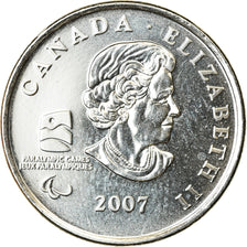 Moneta, Canada, Elizabeth II, Paralympic Winter Games, 25 Cents, 2007, Royal