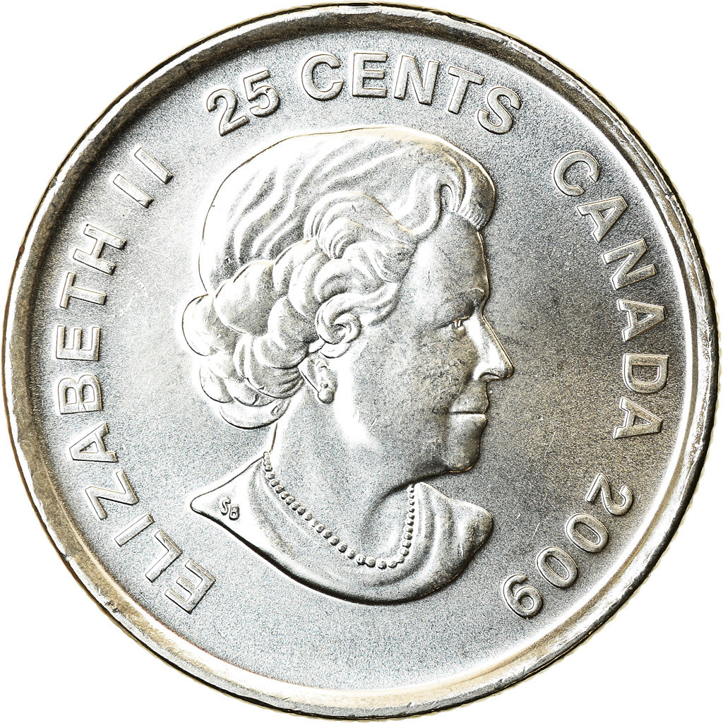 Monnaie, Canada, Elizabeth II, 25 Cents, 2009, Royal Canadian Mint, SUP, Nickel