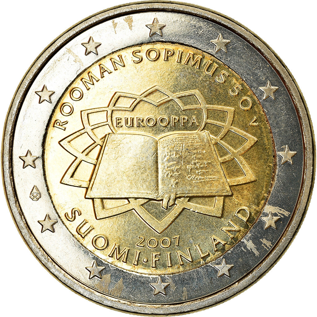 Finlande, 2 Euro, Traité de Rome 50 ans, 2007, SUP, Bi-Metallic, KM:138