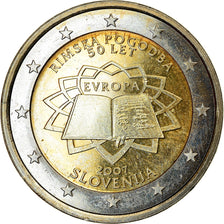 Slovénie, 2 Euro, Traité de Rome 50 ans, 2007, SUP, Bi-Metallic, KM:106