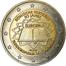 Niemcy, 2 Euro, Traité de Rome 50 ans, 2007, Munich, AU(55-58), Bimetaliczny