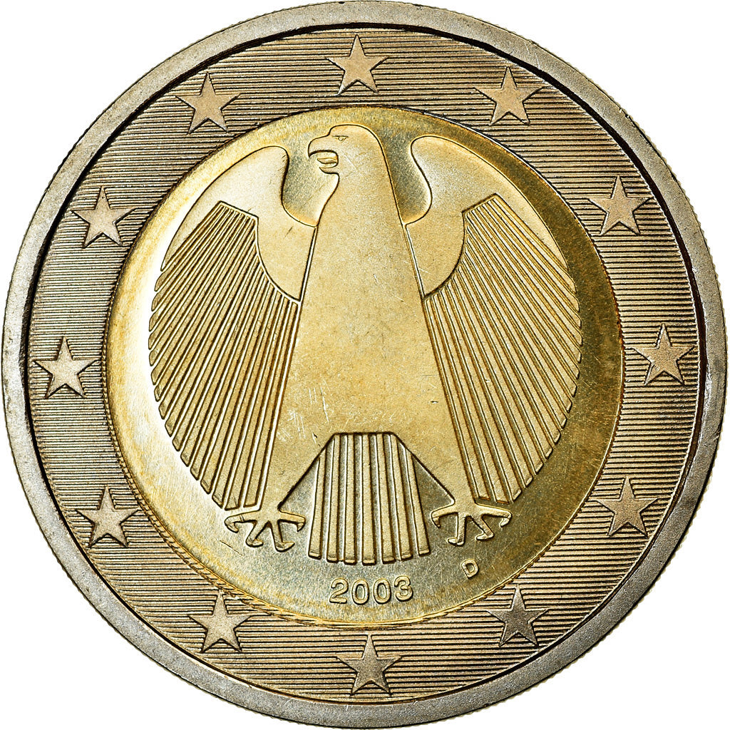 GERMANY - FEDERAL REPUBLIC, 2 Euro, 2003, MS(63), Bi-Metallic, KM:214