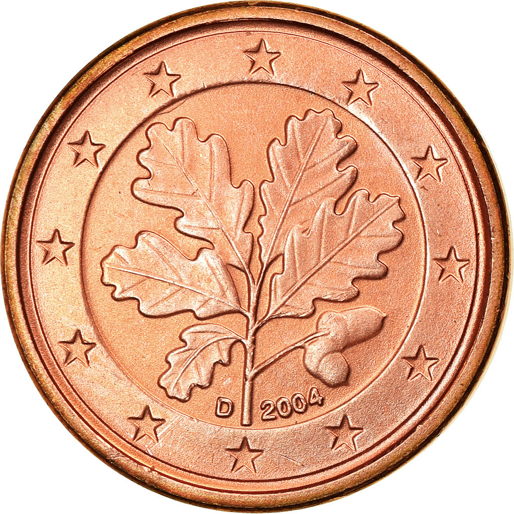 GERMANIA - REPUBBLICA FEDERALE, Euro Cent, 2004, SPL-, Acciaio placcato rame